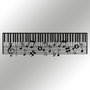 Wallity Piano - M121 Escultura de Pared de Metal Negra
